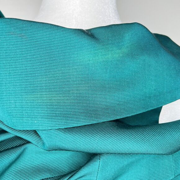 Lela Rose Emerald Green Silk Sheath Dress Size 6 - Picture 5 of 11